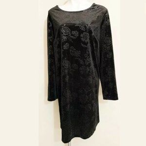 CAPSULE- Black Velvet Swing Dress Sz-24/26